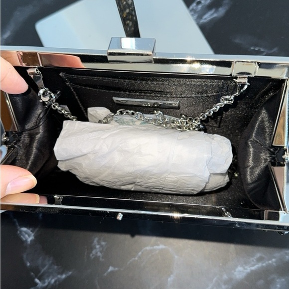 Inc International Concepts Clutch Loryy Sparkle Dressy Bag Rhinestone Black NWT - Picture 10 of 10